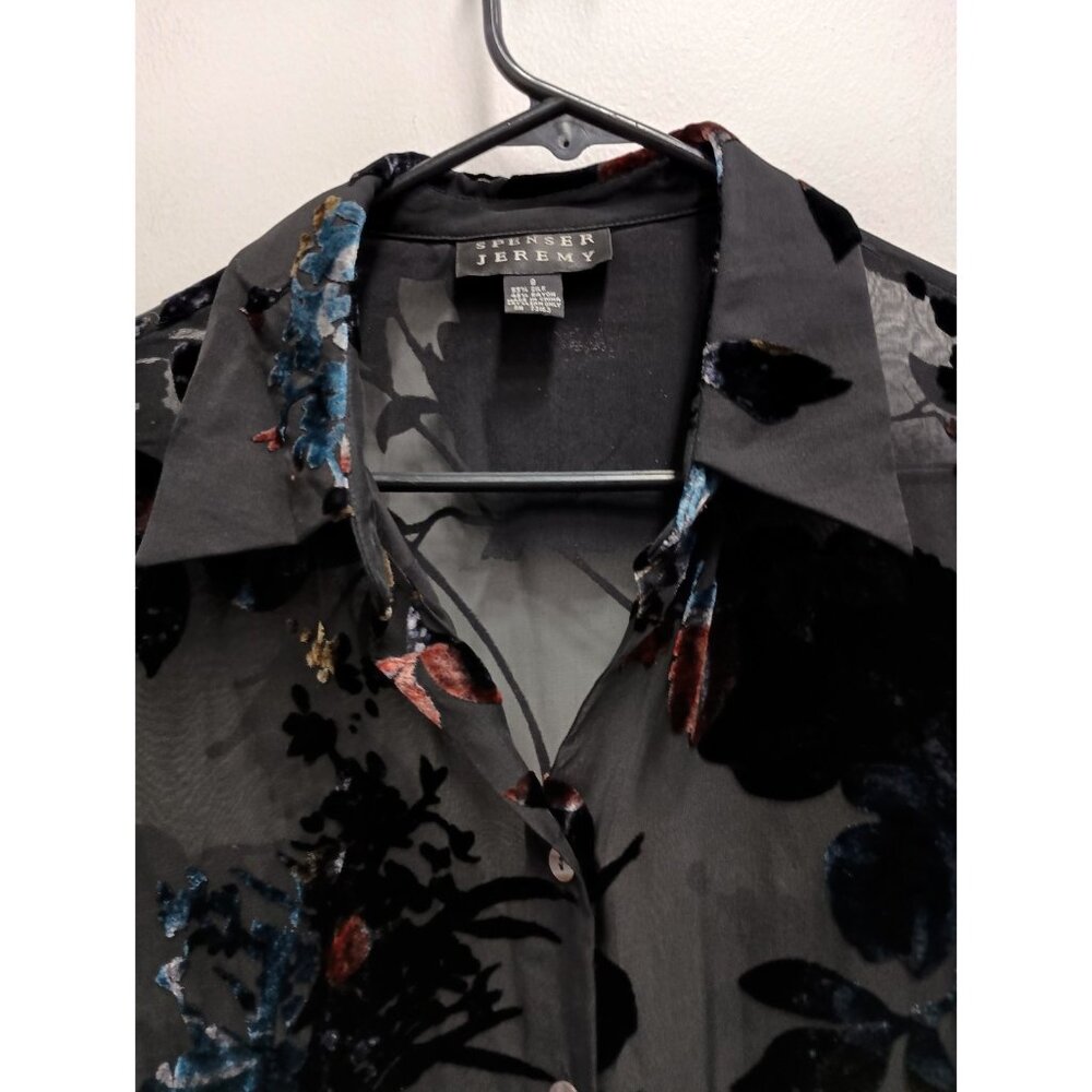 VTG Y2K Spenser Jeremy Top Womens Size 8 Black Bu… - image 2